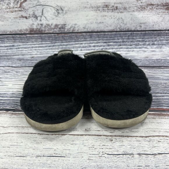 Koolaburra Ugg Fuzzn II Black Slipper Sandals, Women’s Size 7.5 - Picture 2 of 8